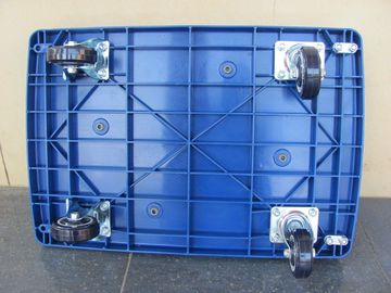 carrello di plastica mobile della piattaforma 300kg con il bordo di plastica blu, blu/grey